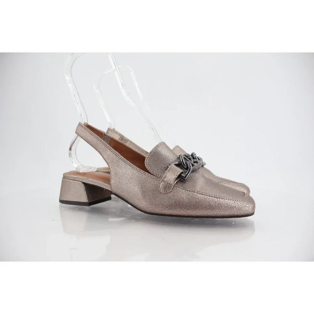 Donald Pliner Women's Tegan Slingback Loafer Pumps Size 7.5 Leather Bronze